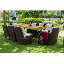 Poly Rattan Outdoor Dining Set mit Holztisch für Garten aus Vietnam